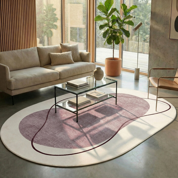 Teppich Organisch - Elyra Beige Rot