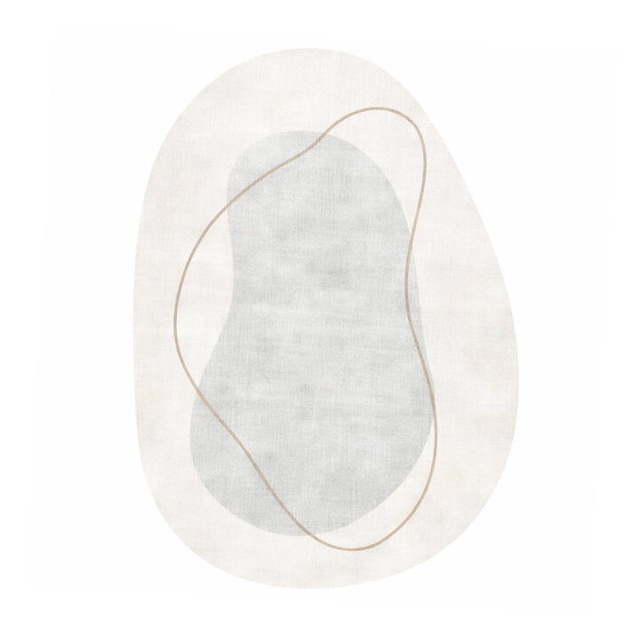 Teppich Organisch - Elyra Grau Beige - 1