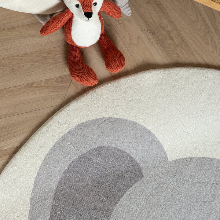 Waschbarer Spielteppich Rund - Sammy Elephant Grau - 2