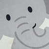 Waschbarer Spielteppich Rund - Sammy Elephant Grau - thumbnail 3