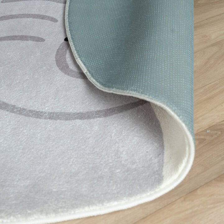 Waschbarer Spielteppich Rund - Sammy Elephant Grau - 6