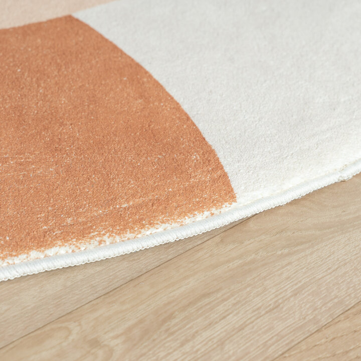 Waschbarer Spielteppich Rund - Sammy Monkey Braun - 5