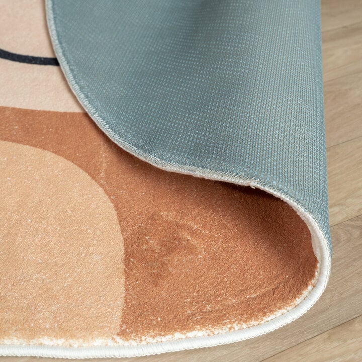 Waschbarer Spielteppich Rund - Sammy Monkey Braun - 6