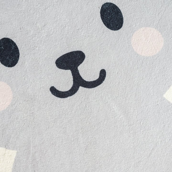 Waschbarer Spielteppich Rund - Sammy Rabbit Grau - 3