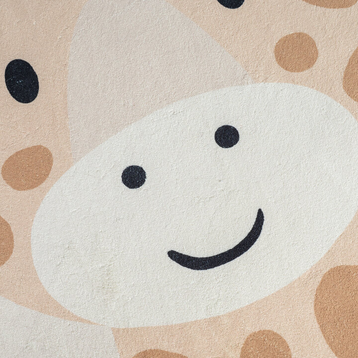 Waschbarer Spielteppich Rund - Sammy Giraffe Beige - 3