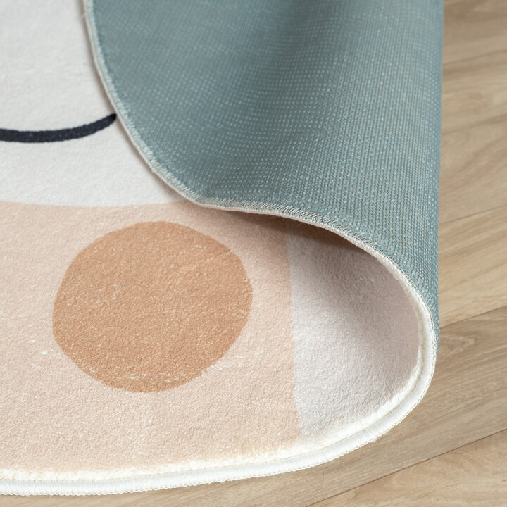 Waschbarer Spielteppich Rund - Sammy Giraffe Beige - 6