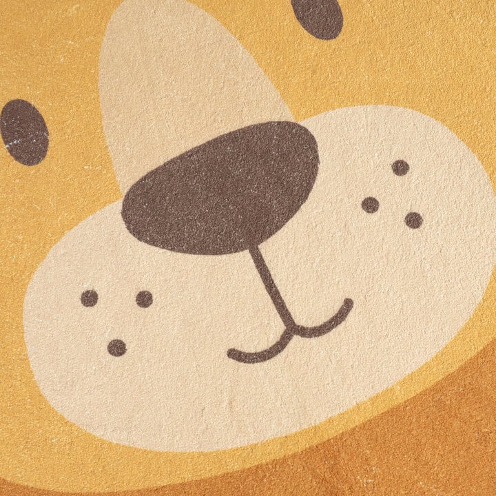 Waschbarer Spielteppich Rund - Sammy Lion Braun - 3