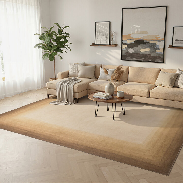 Moderner Teppich - Clarke Border Gelb