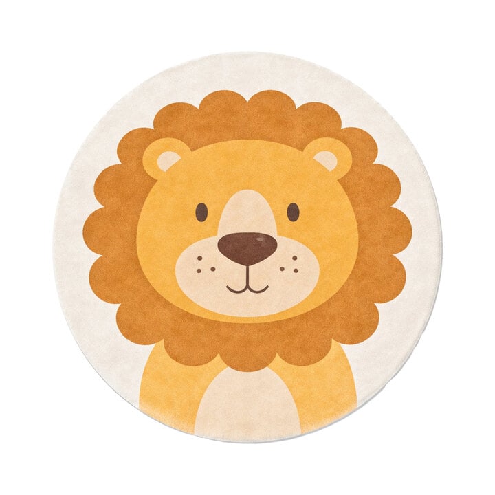 Waschbarer Spielteppich Rund - Sammy Lion Braun - 1