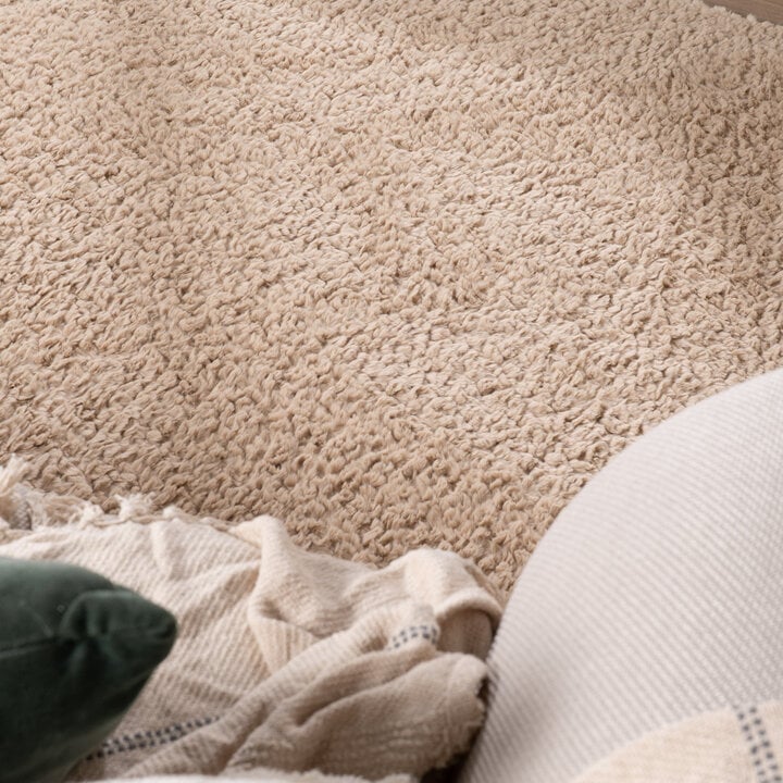 Flauschiger Teppich Rund - Bobby Beige - 2