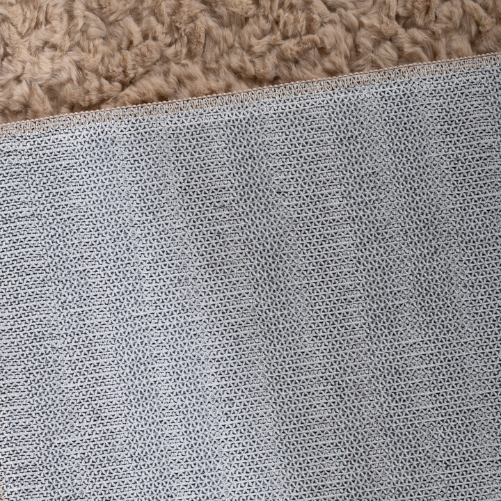 Flauschiger Teppich Rund - Bobby Beige - 6