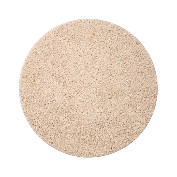 Flauschiger Teppich Rund - Bobby Beige - 1
