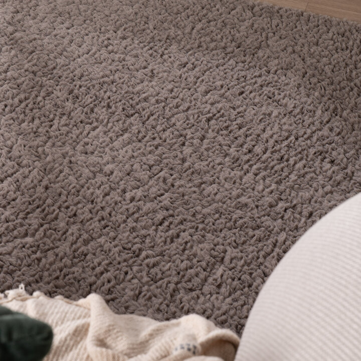 Flauschiger Teppich Rund - Bobby Grau - 3