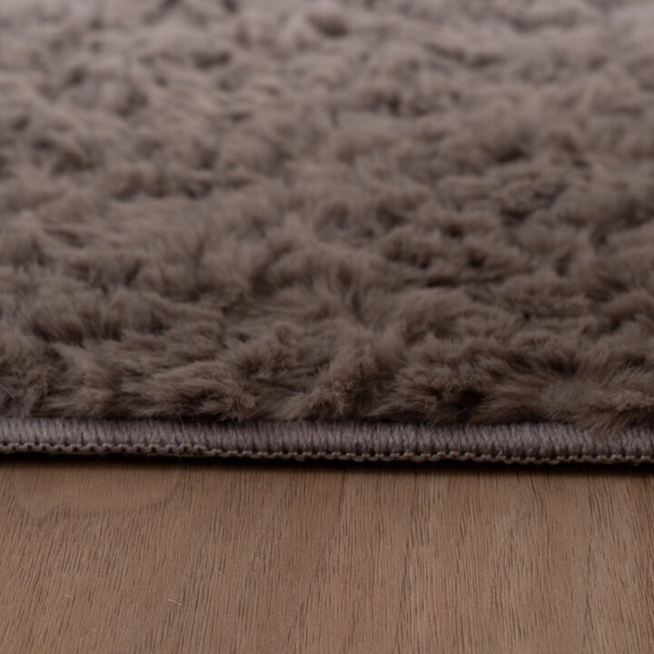 Flauschiger Teppich Rund - Bobby Grau - 5