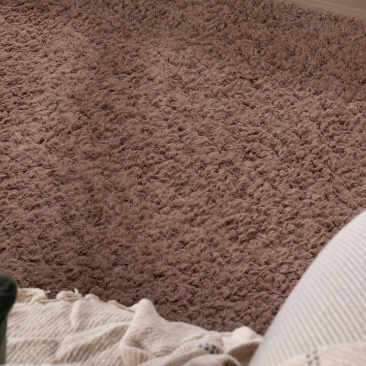 Flauschiger Teppich Rund - Bobby Braun - 2