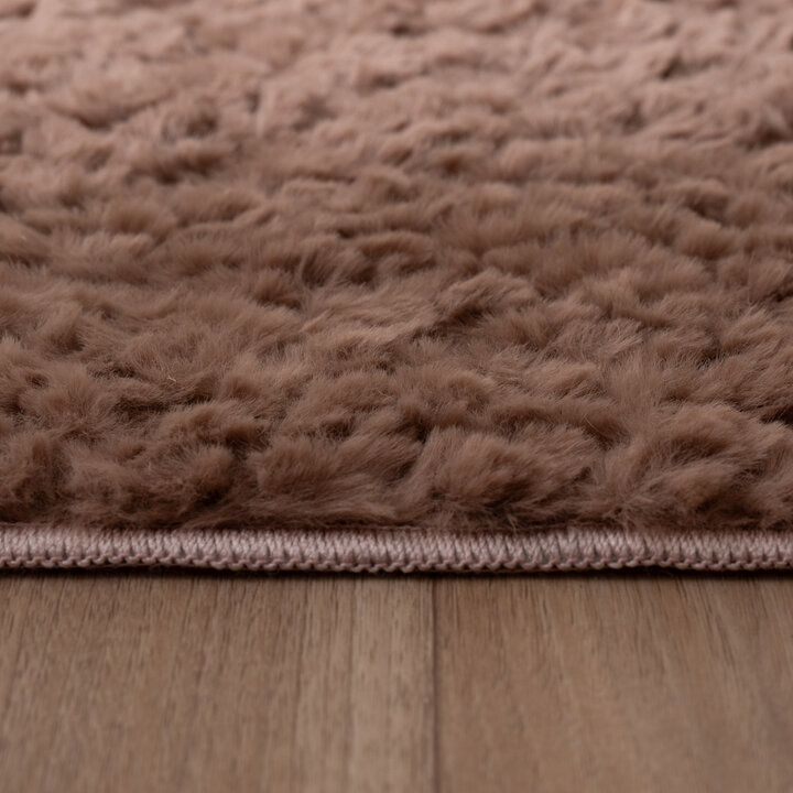 Flauschiger Teppich Rund - Bobby Braun - 5