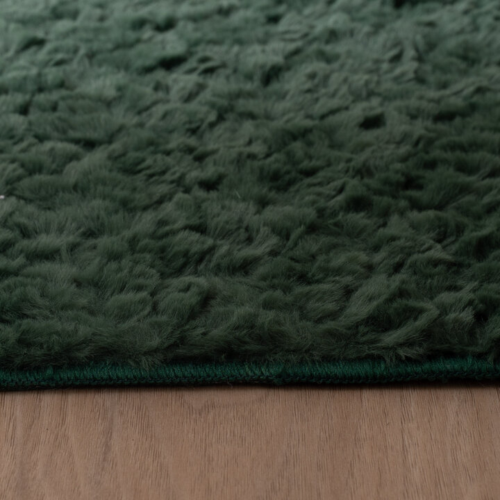 Flauschiger Teppich Rund - Bobby Grün - 5