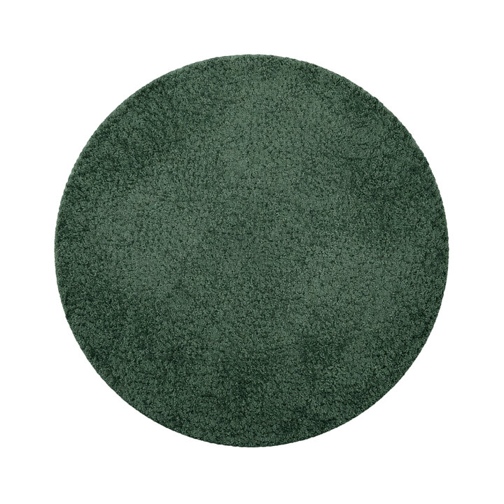 Flauschiger Teppich Rund - Bobby Grün - 1