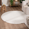 Flauschiger Teppich Rund - Bobby Weiß - thumbnail