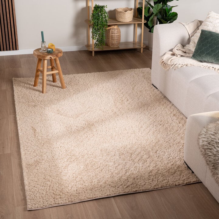 Flauschiger Teppich - Bobby Beige