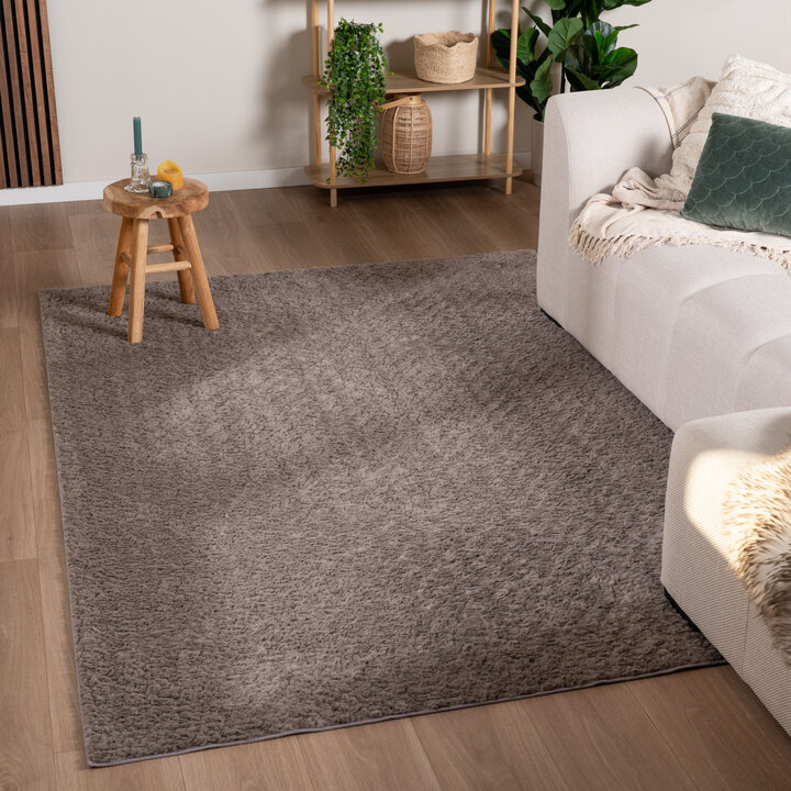 Flauschiger Teppich - Bobby Grau