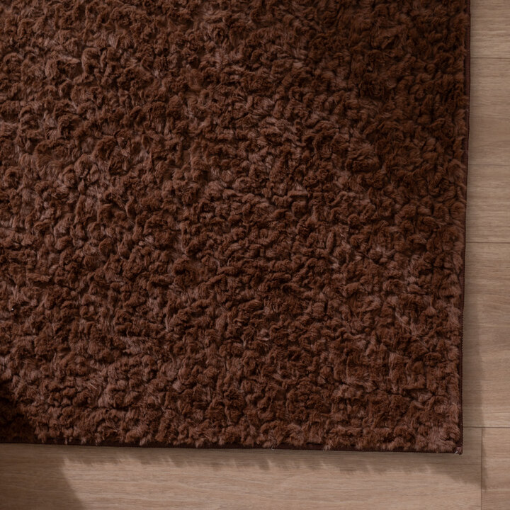 Flauschiger Teppich - Bobby Dunkelbraun - 4