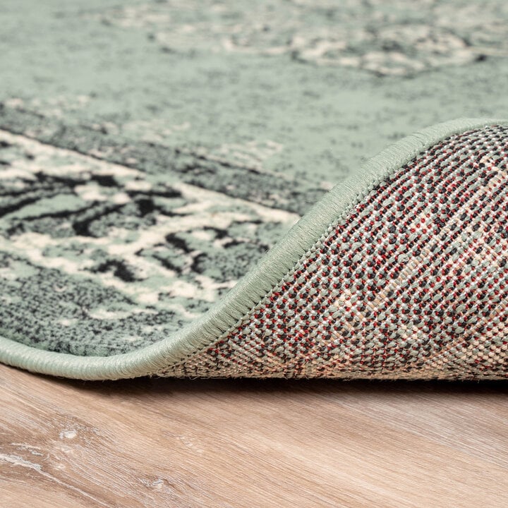 Teppich Vintage Rund - Wonder Grün Schwarz - 6