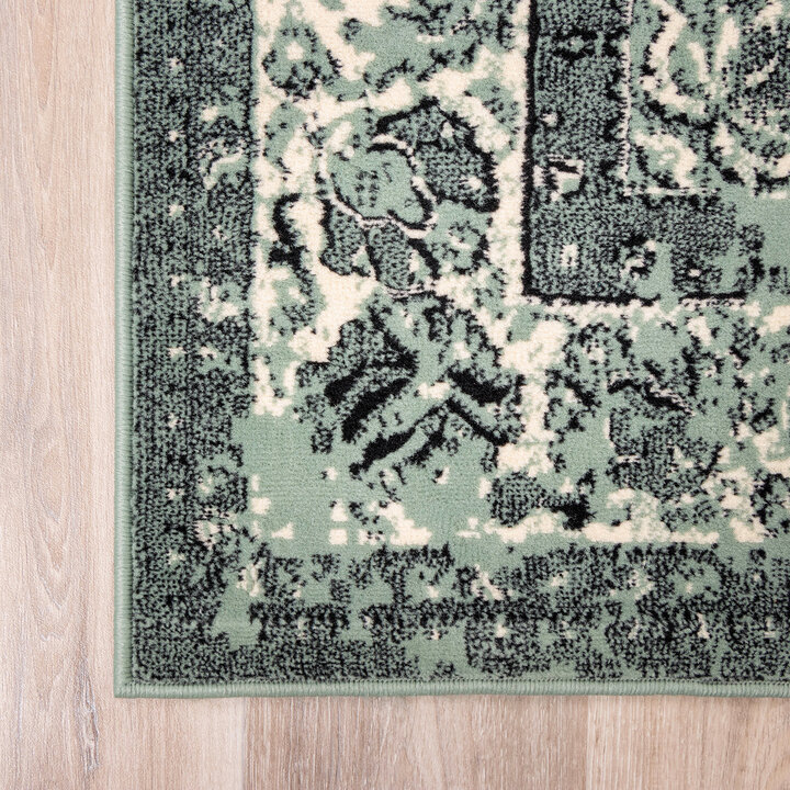 Teppich Vintage - Wonder Grün Schwarz - 4