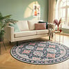 Teppich Vintage Rund - Imagine Oriental Blau - thumbnail