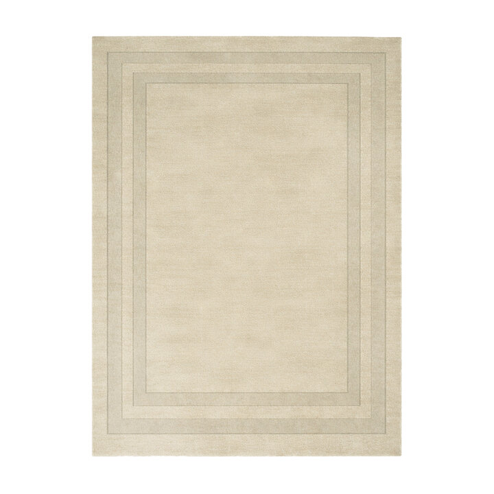 Wollteppich - Judith Border Beigegrau - 1