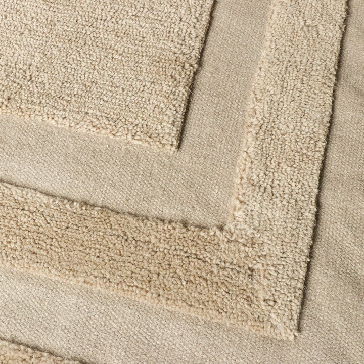 Wollteppich - Judith Border Beigegrau - 3