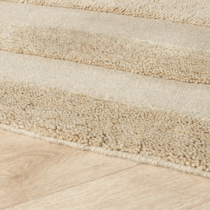 Wollteppich - Judith Border Beigegrau - 5