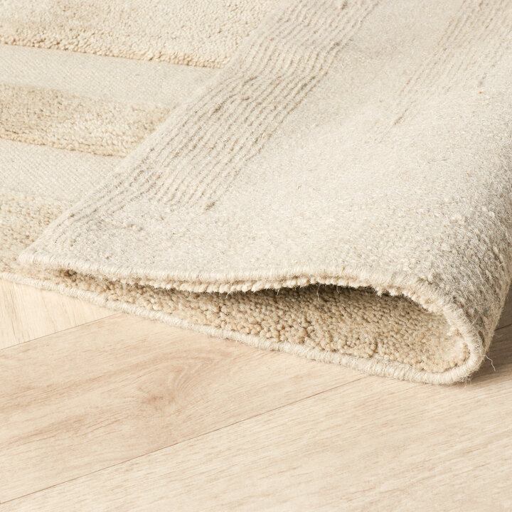 Wollteppich - Judith Border Beigegrau - 6