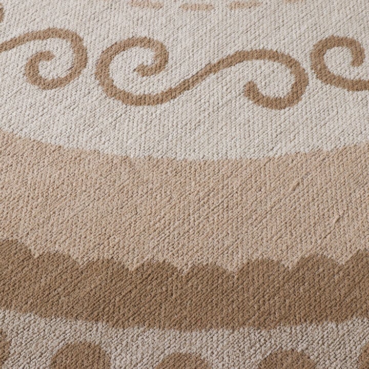 Baumwollteppich Rund - Nola Border Creme - 3