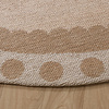 Baumwollteppich Rund - Nola Border Creme - thumbnail 5