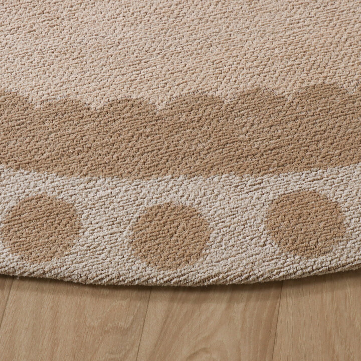 Baumwollteppich Rund - Nola Border Creme - 5