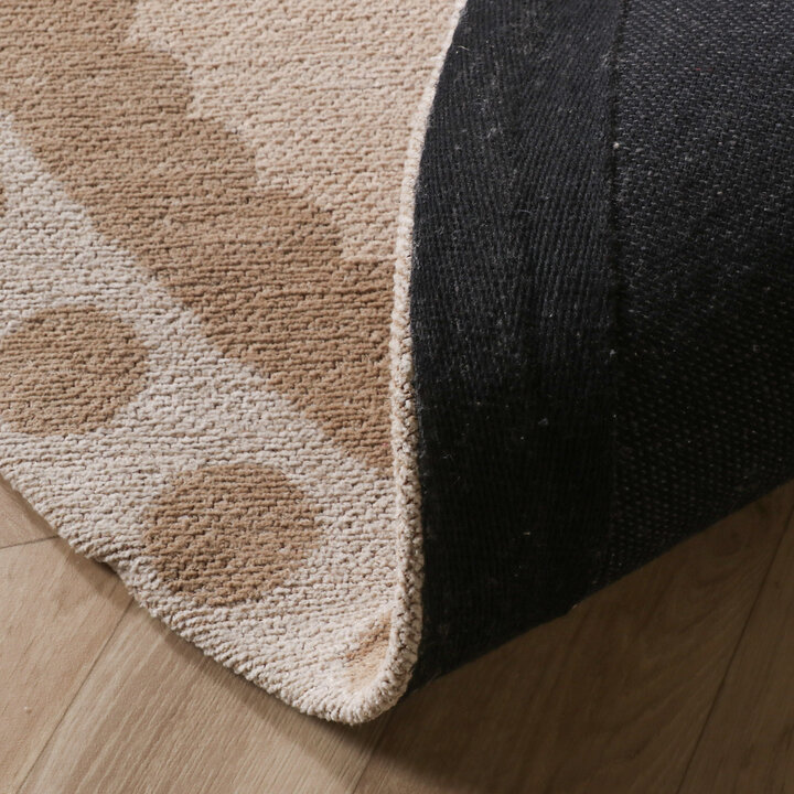 Baumwollteppich Rund - Nola Border Creme - 6