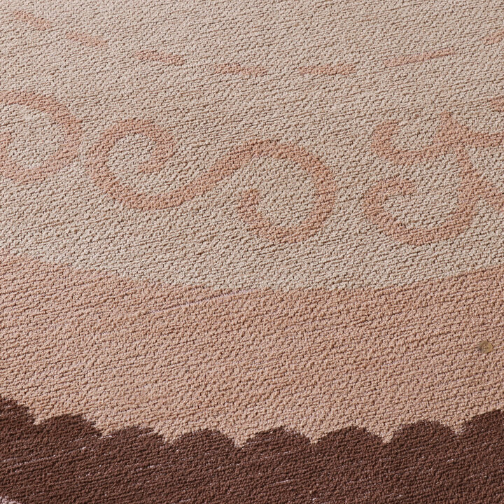 Baumwollteppich Rund - Nola Border Beige - 3