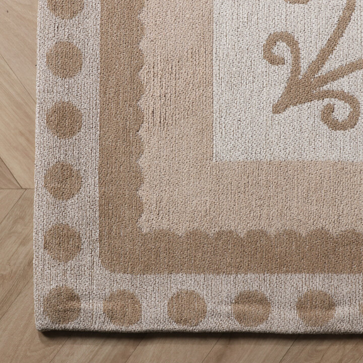 Baumwollteppich - Nola Border Creme - 4