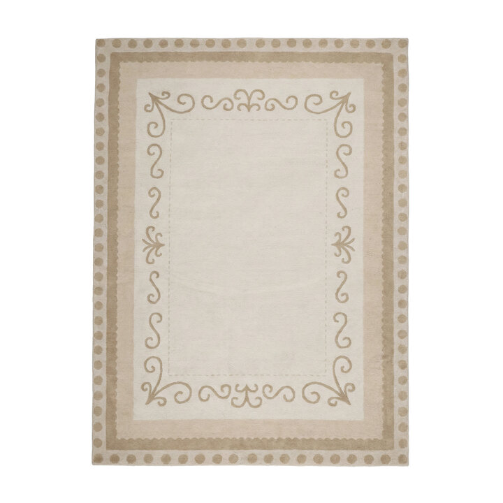 Baumwollteppich - Nola Border Creme - 1