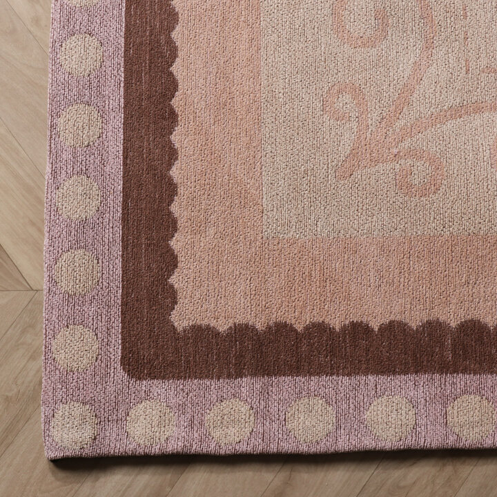 Baumwollteppich - Nola Border Beige - 4