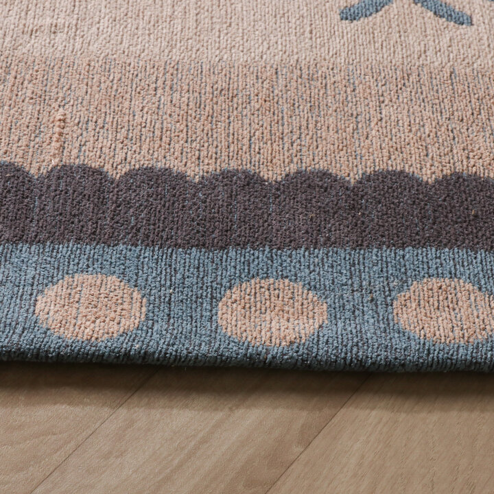 Baumwollteppich - Nola Border Blau - 5