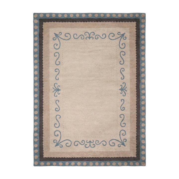 Baumwollteppich - Nola Border Blau - 1