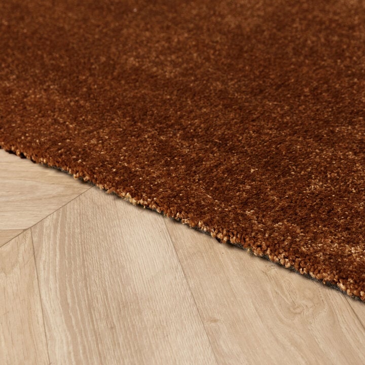 Waschbarer Teppich Rund - Clean Rost - 4
