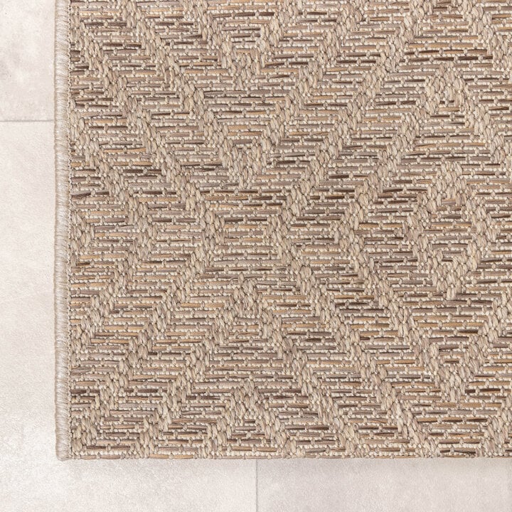 In- & Outdoor Jute Teppich - Fora Tile Natural - 3