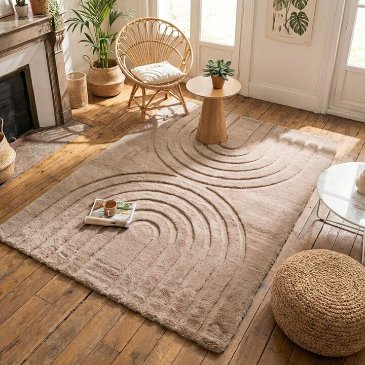 Hochflor Teppich - Carvy Arches Taupe