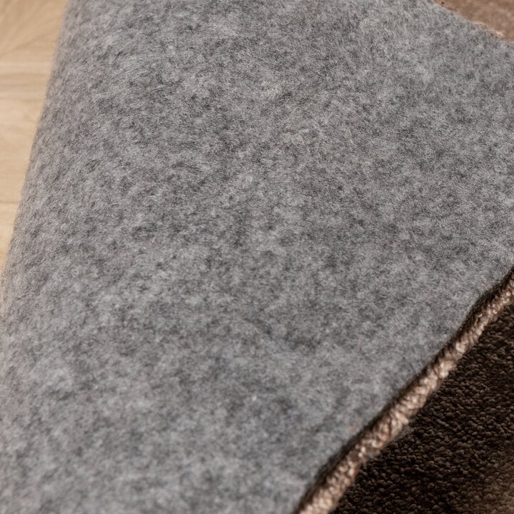 Waschbarer Teppich Rund - Clean Braun - 5