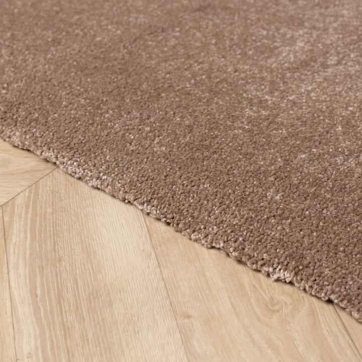 Waschbarer Teppich Rund - Clean Braun - 4