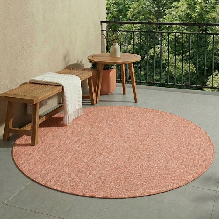 In- & Outdoor Teppich Rund - Costa Terracotta