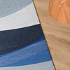Geometrischer Teppich - Swing Waves Blau - thumbnail 2